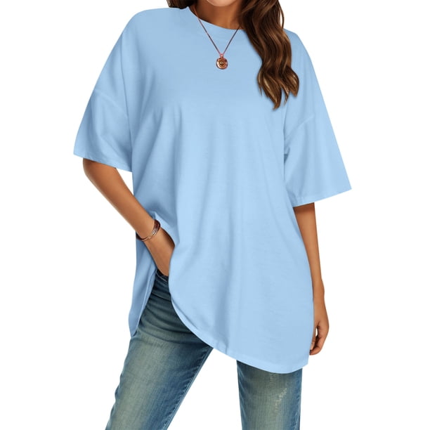 MKLEKYY Playeras Mujer Camiseta Básica Ajustada De Cuello Redondo Para Mujer, Camiseta De Verano De Manga Corta, Camiseta Clásica, Camiseta 666 Talla M