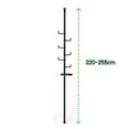 thumbnail image 2 of Lisonu Adjustable Tension Rod Organizer, Floor to Ceiling Laundry Drying Rack with 4 Rotating Hooks, DIY Coat Hanger & Storage Pole for Bedroom or Balcony, Black, 2 of 11