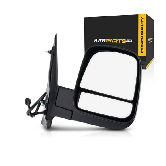 For Chevy Express 4500 2009-2015 Door Mirror Passenger Side | Power | Heated | Manual Folding | Black | Replacement For GM1321396 | 15227437