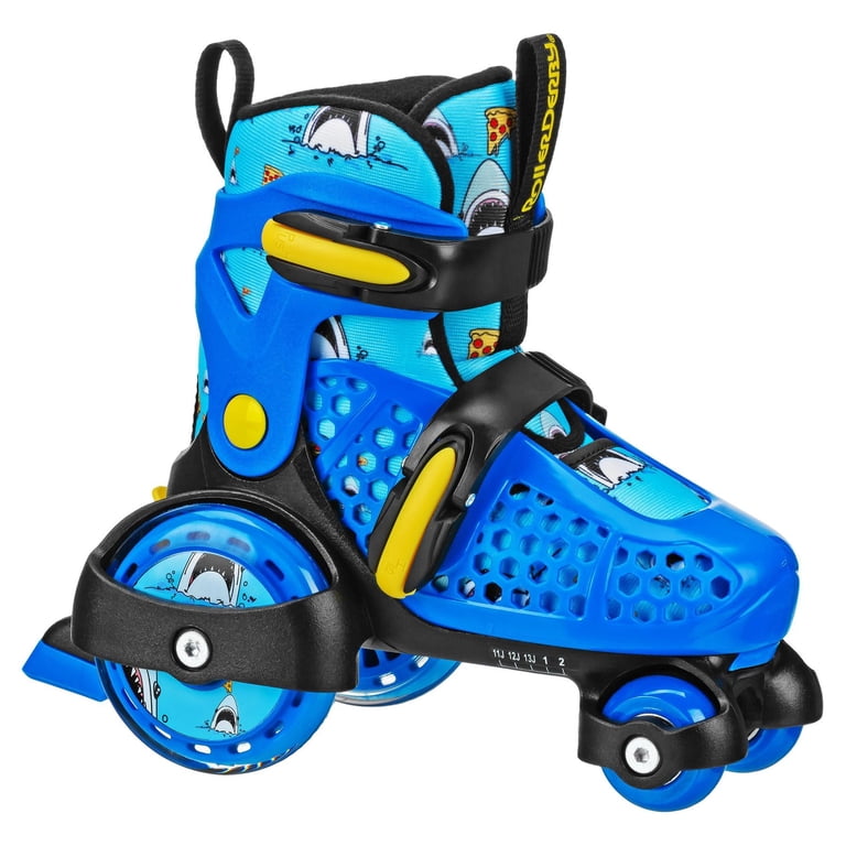 Roller Derby Fun Roll Boy's Roller Skates, Pizza Shark Design photo 1
