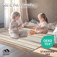 thumbnail image 4 of ODIKA 4'x6' Machine Washable Non-Slip Area Rug, Subtle Striped Earth Tone Accent High Traffic Rug, Beige, 144236, 4 of 7