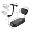 thumbnail image 4 of (Footrests)Bike Saddle with Back Rest Back Seat MTB Rear Rack Saddle Bike Child Seat Setl, 4 of 5