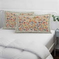 thumbnail image 3 of Boho Beige Flowers Pillow Covers, Linen Long Throw Pillow Case, Spring Abstract Watercolor Floral Leaf Holiday Pillow Protector Decorative Cushion Cover for Living Room/Bedroom 20" x 36", 3 of 8