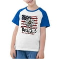 thumbnail image 2 of Boys Girls 4Th Of July Shirts Trendy Independence Day Flag Printed Tees Summer Raglan Sleeve Casual Short Sleeve T-Shirts Blue 5-6 Years, 2 of 7