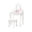 White, variant on Kids Vanity and Stool, Girls Vanity Table and Chair Set, Princess Vanity with Storage Drawers, Oval Mirror and Makeup Playset to Play Dress-Up, Wooden Play Makeup Dressing Table for Ages 4-9