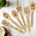 thumbnail image 6 of 6PCS Kitchen Tool Wooden Kitchen Cooking Utensil Set Non Toxic Bamboo Wood Spoon Set for Cooking Best Housewarming Birthday Thanksgiving Christmas Gift for Women Mother BurlyWood, 6 of 9