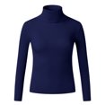 thumbnail image 5 of MESSUEN Turtleneck Sweater Women Lightweight Sweaters for Women Pull Over Sweaters Womens Women's Tops Sleeveless Tshirts for Women Tops Casual Womens Sweaters Navy XL, 5 of 6