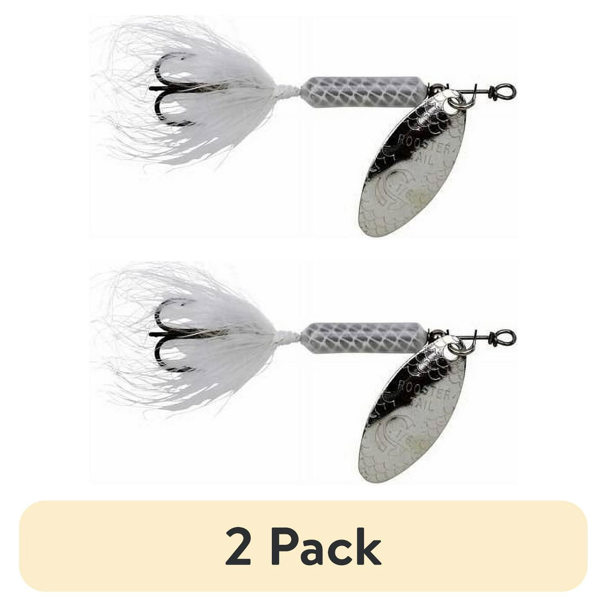(2 pack) Yakima Bait Original Rooster Tail Inline Spinnerbait Fishing Lure White 1/16 oz