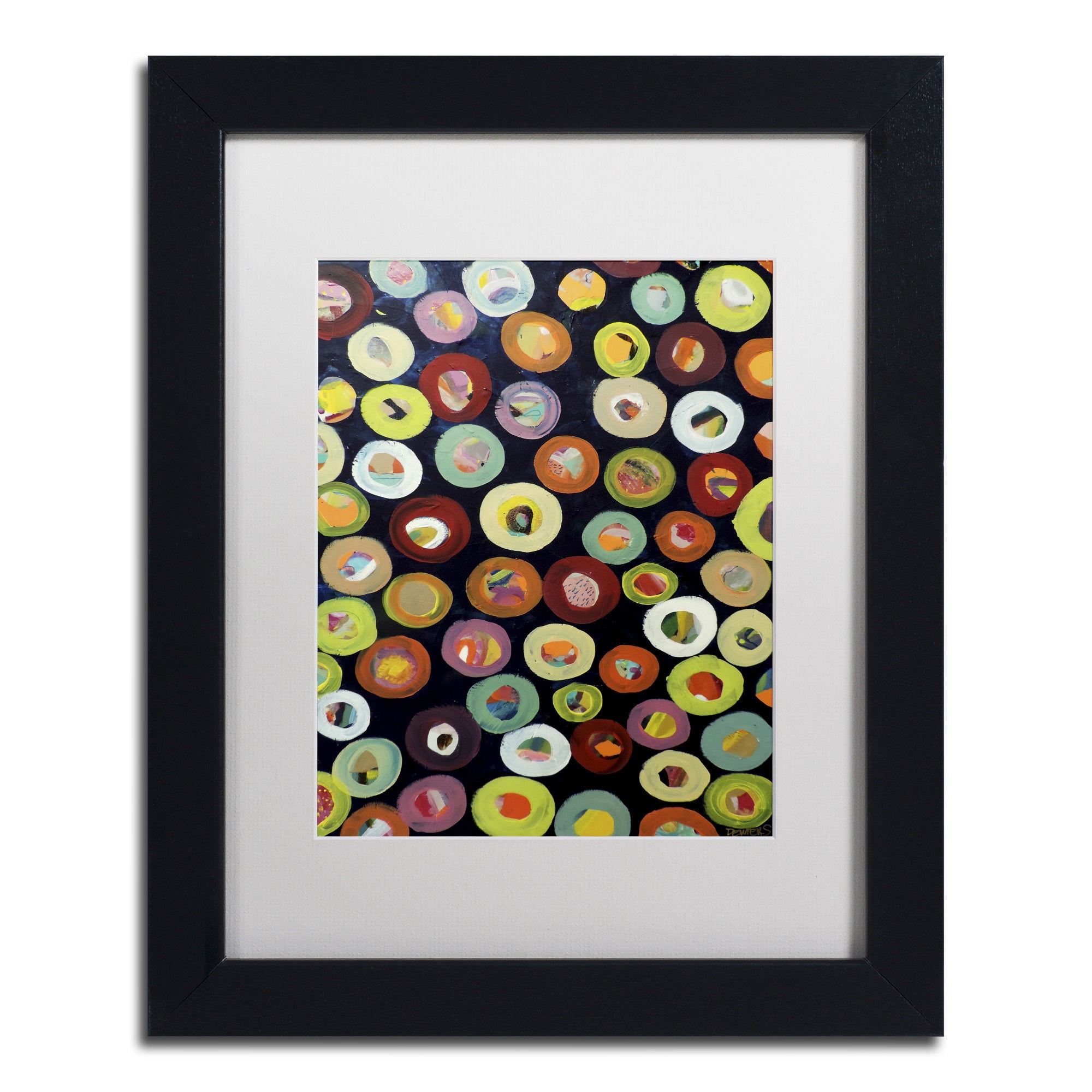 "Archipel" Canvas Art by Sylvie Demers, White Matte, Black Frame