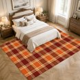 thumbnail image 4 of Area Rugs 5'x7', Burnt Orange Checkered Carpet Runner Indoor Outdoor Rugs Home Decor Aesthetic, Modern Farmhouse Orange Plaid Non Slip Mats Washable Accent Rug for Living Room Bedroom, 4 of 8