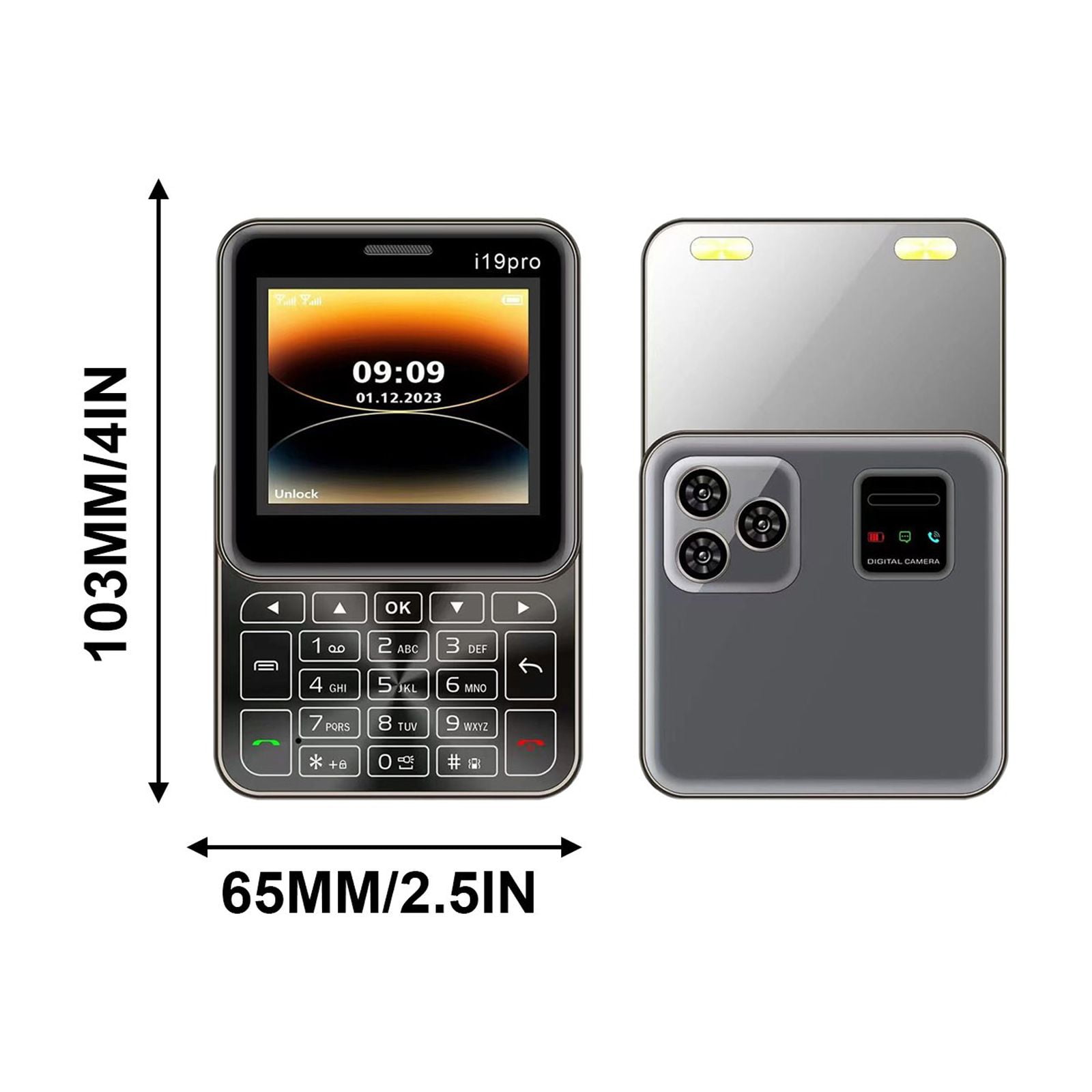 Kyusrd 2024 New Mini Flip Mobile Phone 2 SIM Card Small Display Foldable Cell Phone Unlocked Flip Phone 2G Flip Cell Phone For Seniors
