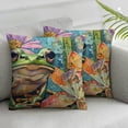thumbnail image 3 of Shiartex Funny Animal Frog Home Decorative Throw Pillow Cover Watercolor Tree Frog in Tropical Jungle Cushion Case Decoration Outside Pillowcase Sofa Couch Decor  White, 3 of 7