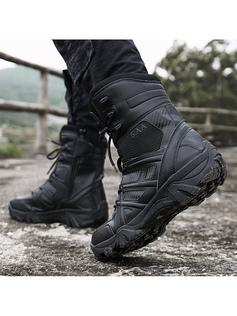 Daeful Mens Comfort Lace Up Combat Boot Walking Rubber Sole  display picture 3