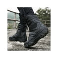 thumbnail image 4 of Daeful Mens Combat Boot Round Toe Work Booties Lace Up Tactical Boots Casual High Top Men Non-Slip Black 13, 4 of 9