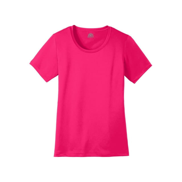 Gravity Outdoor Co. T-Shirt Résistant pour Femmes - Framboise Rose - Très Grand