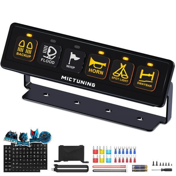 6 Gang Wireless ON-Off Switch Panel Flashing Remote Circuit Control Relay Box