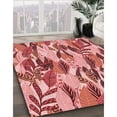 thumbnail image 3 of Ahgly Company Machine Washable Indoor Square Transitional Light Salmon Pink Area Rugs, 6' Square, 3 of 7