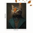 thumbnail image 3 of Regal Ginger Cat Gentleman Canvas Wall Art, Warm Tone Pet Print for Living Room, Bedroom, Office, Study, Den and Bar Decor, 3 of 8