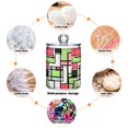 thumbnail image 6 of Yayeee 4 Pack Qtip Holder Bathroom Cotton Swab Canister with Lid Clear Dispenser Set, Green Abstract Geometric, 6 of 6