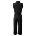 thumbnail image 6 of Chuancc One Piece Jumpsuits for Women Dressy Casual Sleeveless Crewneck Wide Leg Rompers Jumpers Vacation Summer Outfits Black L, 6 of 6