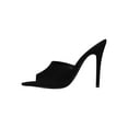 thumbnail image 4 of Women Faux Suede Pointed Open Toe Stiletto Mule Heel 18248, 4 of 6