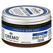 Cremo Citrus Mint Leaf Cooling Beard and Scruff Cream Moisturizes Styles and Reduces Beard Itch for All Lengths of Facial Hair 4 Oz 1 Count