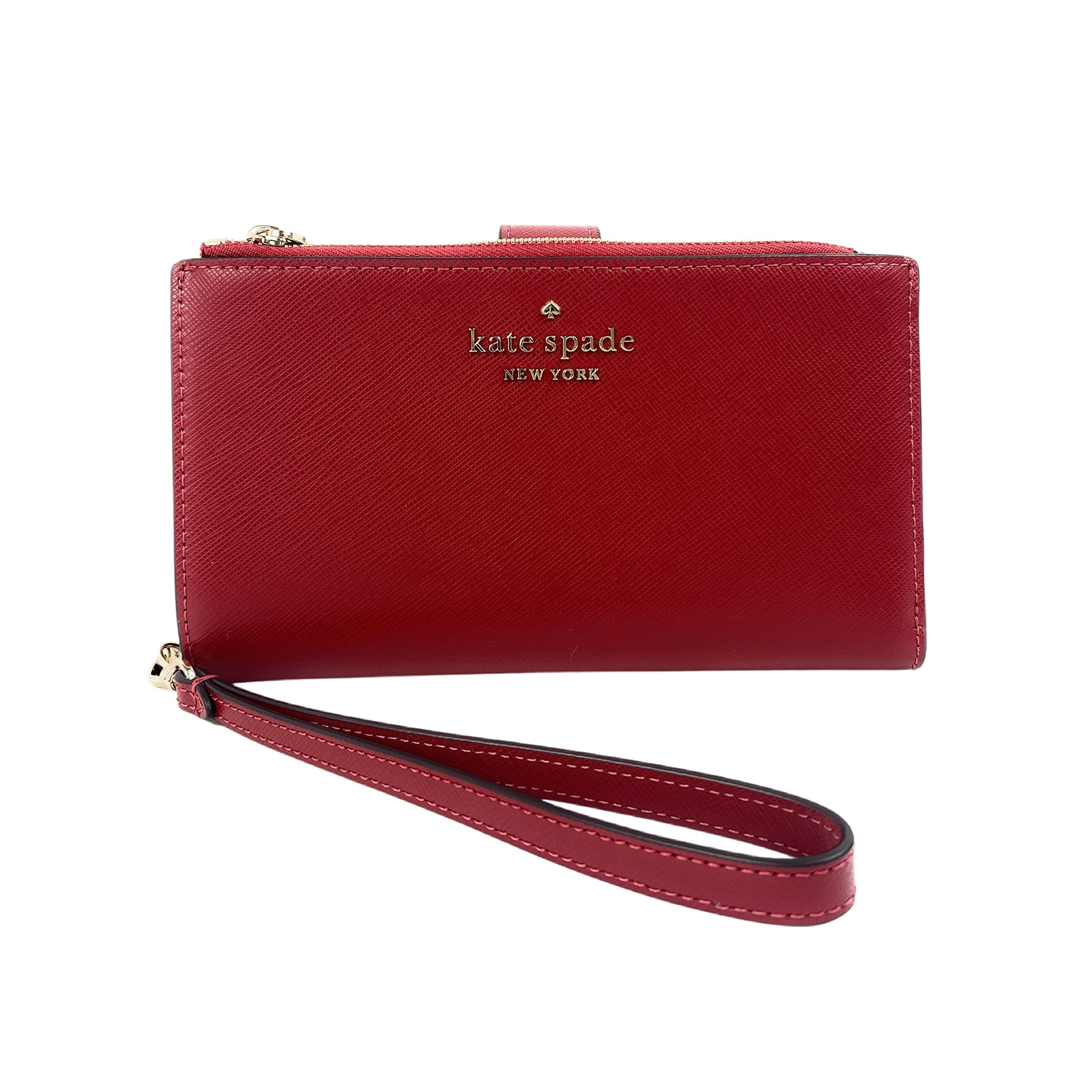Kate Spade New York Staci Wallet Wristlet in Saffiano Leather Red Currant |  Walmart Canada