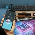 thumbnail image 4 of Pyle 2 Micr Input Bluetooth Home Audio 600 Watt Amplifier Stereo Receiver, 4 of 7