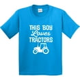 thumbnail image 3 of Inktastic Farming This Boy Loves Tractors Youth T-Shirt, 3 of 5