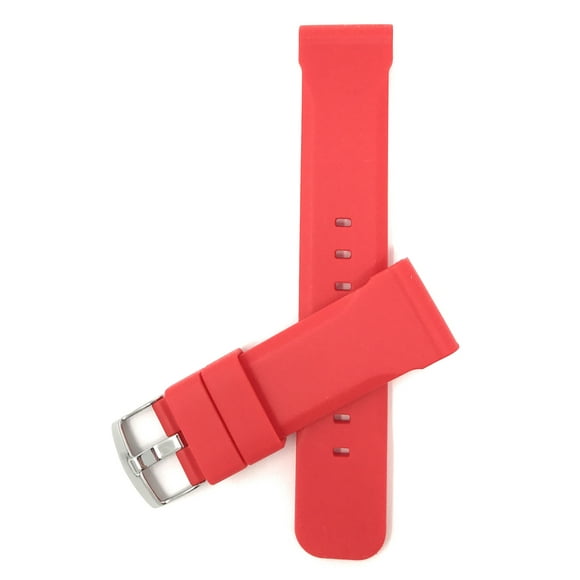 20mm Silicone Watch Band Strap, Stainless Steel Buckle
