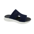 thumbnail image 2 of USSUMA Slippers for Women Indoor Women's Fashion Casual Summer New Hollow Sandals Wedge Heel Fish Mouth Thick Bottom Slippers Beach Pool Slide Sandals, 2 of 7