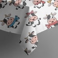 thumbnail image 5 of White Cow Scarf Pattern Square Tablecloth,Waterproof Square Table Cover,Wipeable Spillproof Washable Table Cover for Home Kitchen Party Decor 52"x52"(132x132cm), 5 of 6