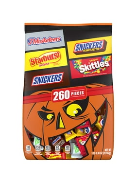 Mars Mixed Skittles, Snickers & More Bulk Halloween Candy Variety - 80.36oz/260Ct