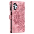 thumbnail image 4 of Elehold Crossbody Mandala Embossed wallet Case for Samsung Galaxy A13 5G,Premium vegan leather and inner soft slim TPU with Detachable Shoulder Strap Magnetic Flip Card Slots Wallet Case,Pink, 4 of 10