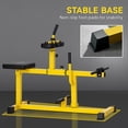 thumbnail image 4 of Soozier Adjustable Steel Seated Calf Raise Exercise Strength Training Gym Equipment, Yellow, 4 of 9