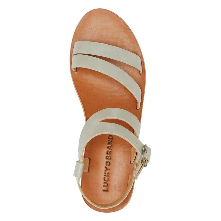 LUCKY BRAND Women s Hecilia Ankle Strap Upper Leather Wedge Sandal