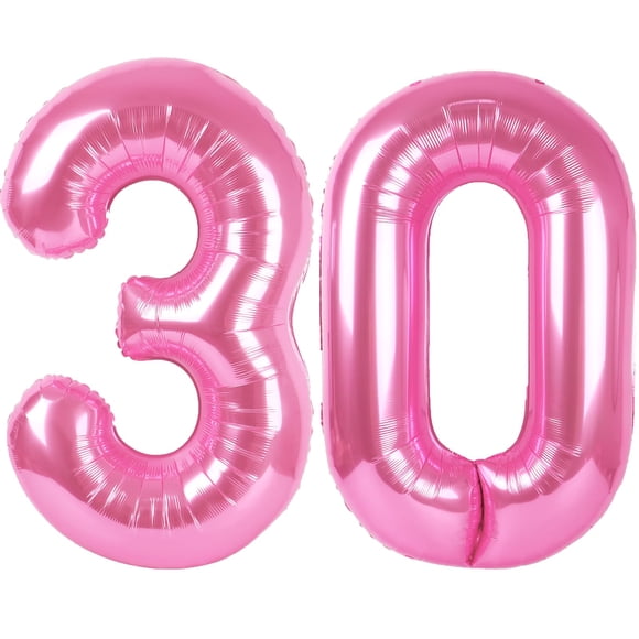 Globo Kelfuoya Número 30 Rosa 40" Mylar Jumbo