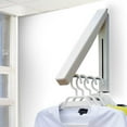 thumbnail image 2 of Folding Clothes Hanger Wall Mounted Retractable Clothes Rack, 2 of 5