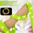 thumbnail image 3 of Dalrosia Christmas Tree Garland Christmas Faux Fur Ribbon Trim with LED Lights, Winter Xmas Tree Winding Garland Artificial Furry Stripe Accessory, 3 of 6