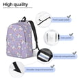 thumbnail image 3 of Disketp Swan With Stars print Canvas Backpack Lightweight Travel Daypack Student Rucksack Laptop Backpack-, 3 of 5