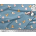 thumbnail image 2 of Soimoi Rayon Fabric Circle,Pig & Sheep Kids Printed Fabric 1 Yard 56 Inch Wide, 2 of 3