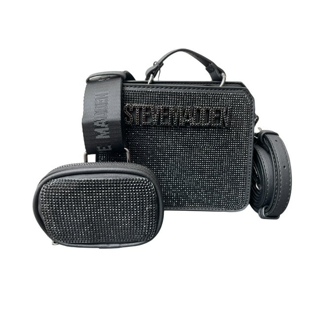 Bolsa Steve Madden Bevelymm Mini Rhinestones Black
