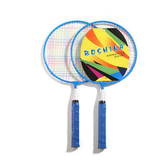 LOLIPPYY 1Set Durable Blue Badminton Racket with Nylon Strings for Outdoor Activity and Leisure