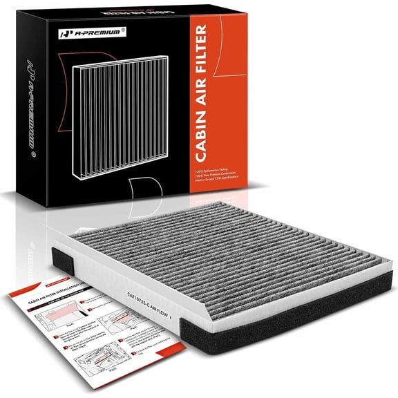 A-Premium Cabin Air Filter with Activated Carbon Compatible with Hyundai, Kia & Genesis Vehicles - Santa Fe, Genesis, Telluride, Stinger, G80, G70, Equus, G90, K900, GV80 - Replace# 97133-3M000