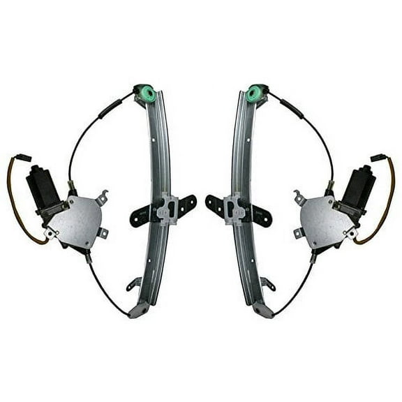 TRQ Power Window Regulators w/ Motor Front Pair Set for 98-11 Lincoln Town Car WRA50419