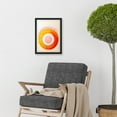 thumbnail image 2 of Boho Abstract Line Painting Pastel Patterned Autumn Circles Of Pink, Yellow And Orange Artwork Framed Wall Art Print A4, 2 of 4