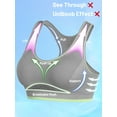 thumbnail image 2 of Women's Sports Bras High Impact Seamless Yoga Racerback with Removable Cups, 2 of 6