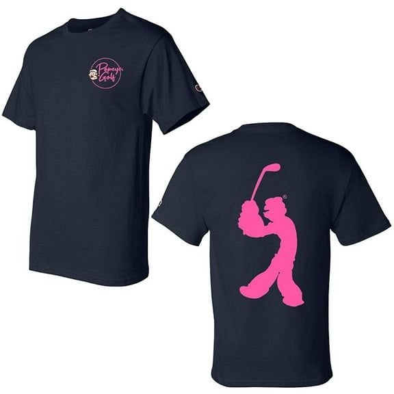 Popeye Golf Men's Silhouette Print T-Shirt Medium Navy