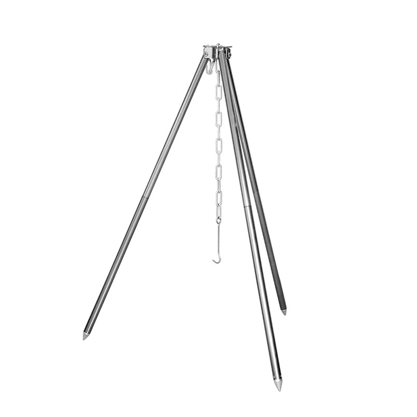 SPRING PARK Camping Tripod Campfire Cooking Oven Mini Adjustable Grill Tripod Cooker Campfire Grill Stand Tripod Grilling Cooking Lantern Tripod Hanger for Camping Activities - image 1 of 7
