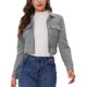 thumbnail image 1 of CHAQUETA MOTERA CORTA DE SUEDE FALSO CON CUELLO CAÍDO PARA MUJERES INSPIRE CHIC M GRIS, 1 of 6